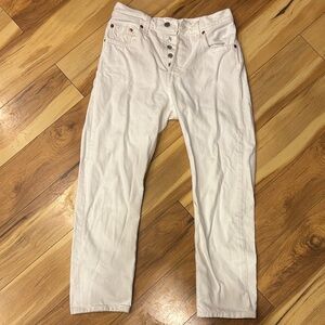 Levi's 501 Women's Straight Leg Jeans - White